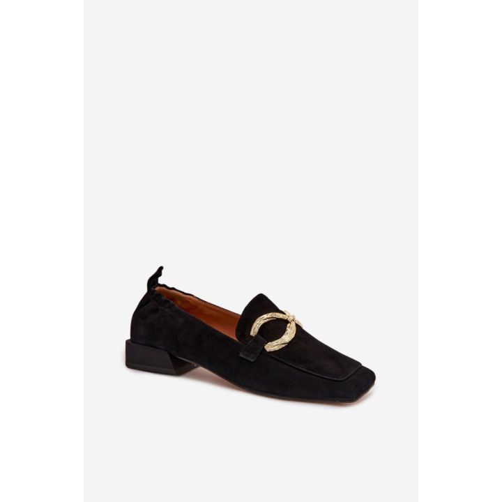 Moteriški mokasinai iš zomšos su 2,5 cm kulnu Step in style