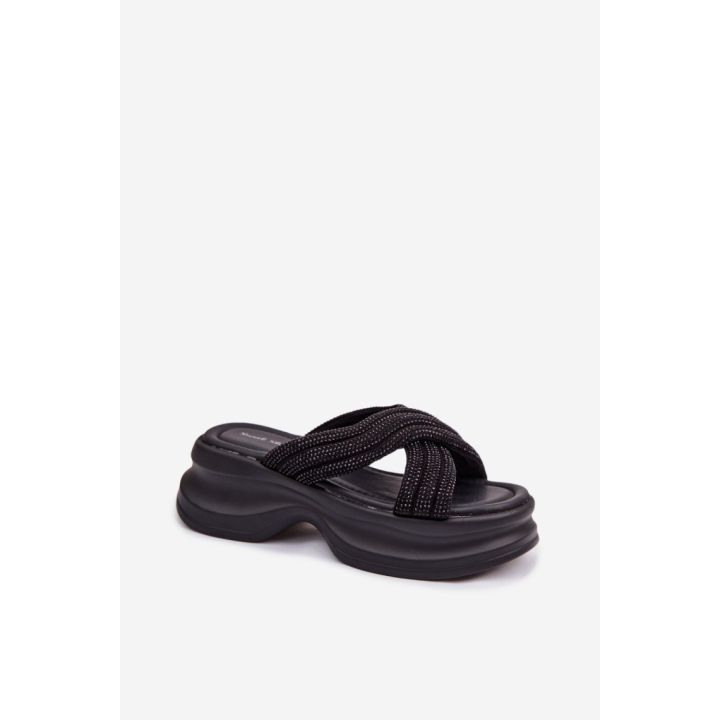 Moteriškos basutės iš audinio 5 cm platforma Step in style