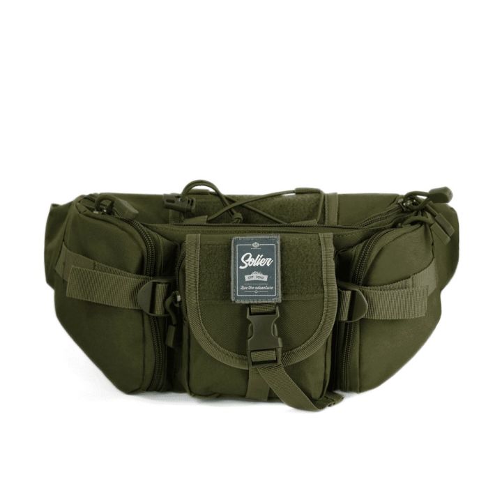 Moteriška juosmens rankinė iš Cordura žalia Solier SV27 Drazor