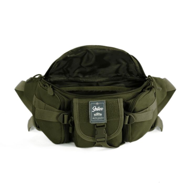 Moteriška juosmens rankinė iš Cordura žalia Solier SV27 Drazor