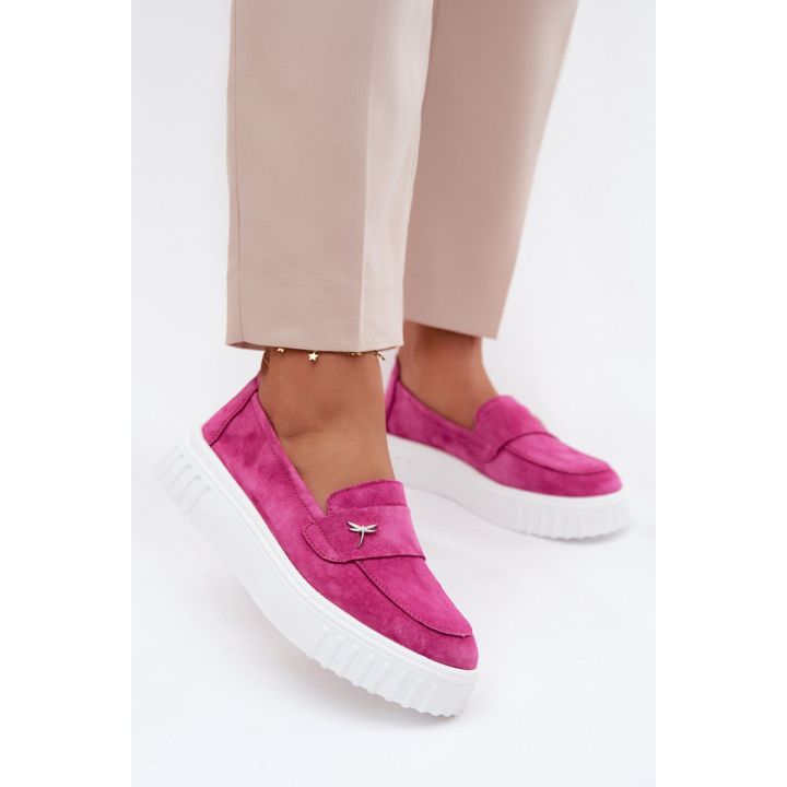 Moteriški platforminiai loaferiai iš zomšos Step in Style 227428