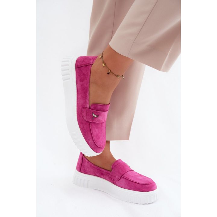 Moteriški platforminiai loaferiai iš zomšos Step in Style 227428