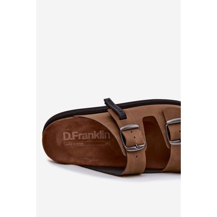Vyriškos odinės šlepetės D.Franklin Brown