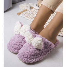 Violetinės minkštos šlepetės Rabit