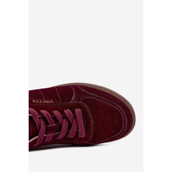 Moteriški zomšiniai sportbačiai Vinceza, bordo spalvos
