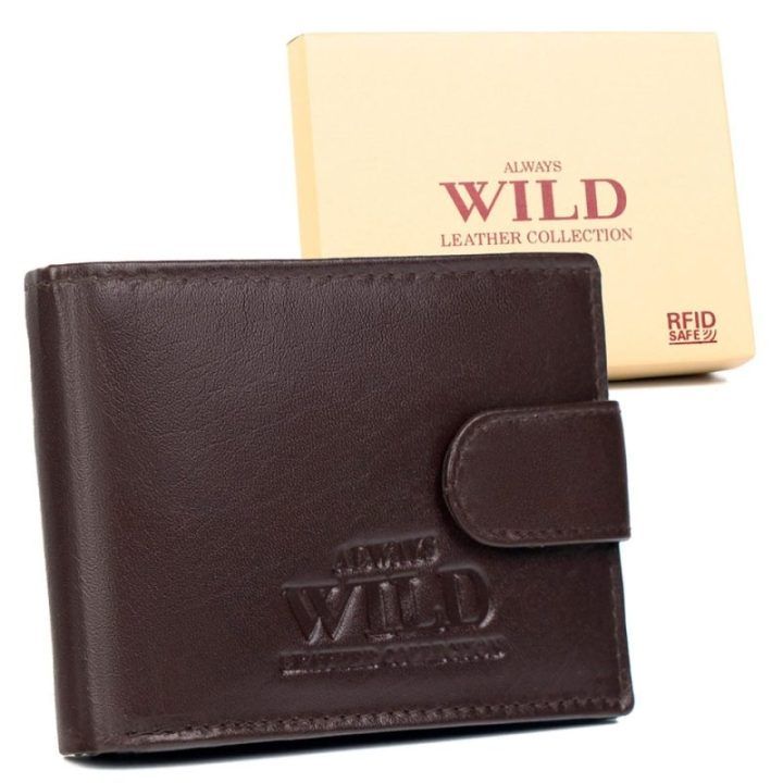 Vyriška natūralios odos RFID piniginė Wild