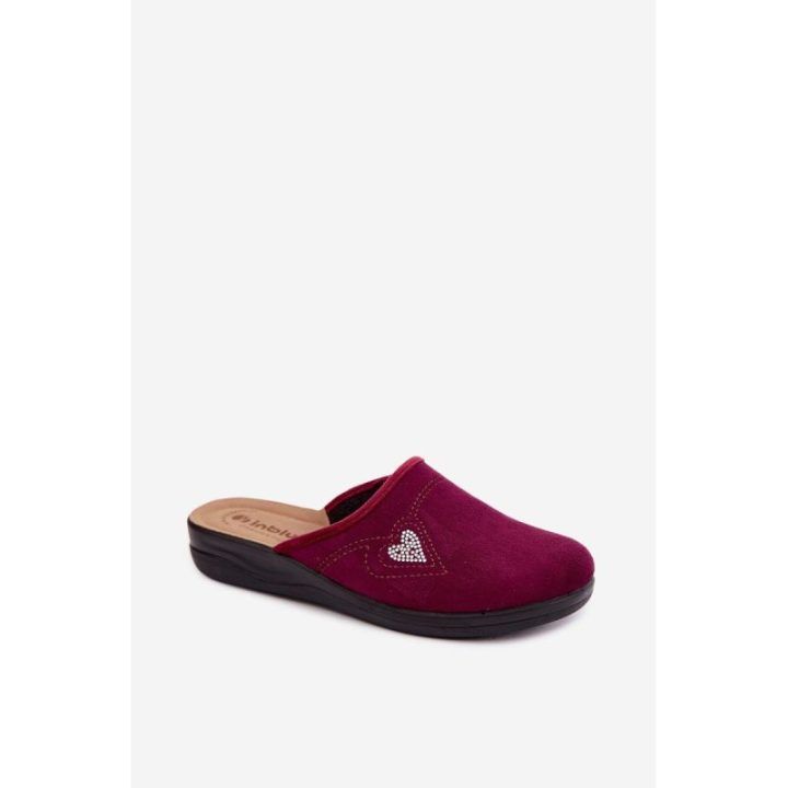 Moteriškos namų šlepetės bordo spalvos