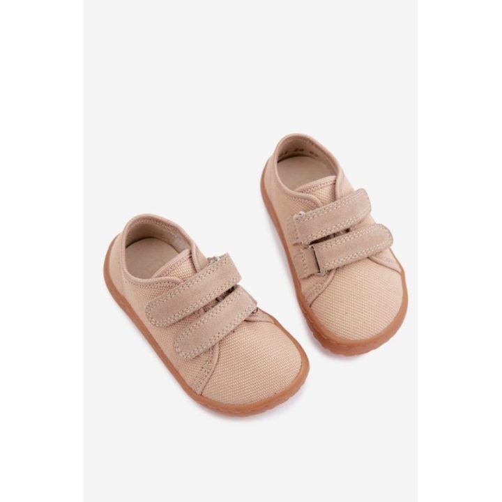 Vaikiškos barefoot šlepetės Froddo, smėlio spalvos