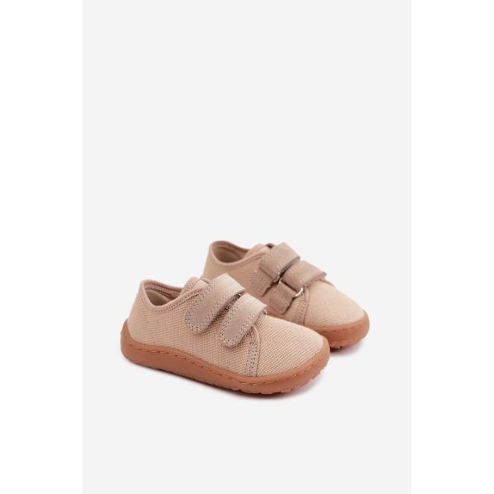 Vaikiškos barefoot šlepetės Froddo, smėlio spalvos