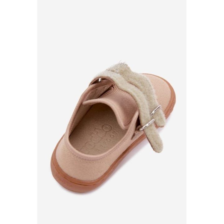 Vaikiškos barefoot šlepetės Froddo, smėlio spalvos