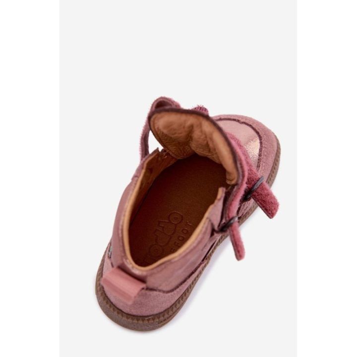 Vaikiški odiniai barefoot batai Froddo, tamsiai rožiniai