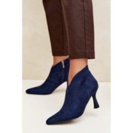 Tamsiai mėlyni aulinukai su kulnu Step in style