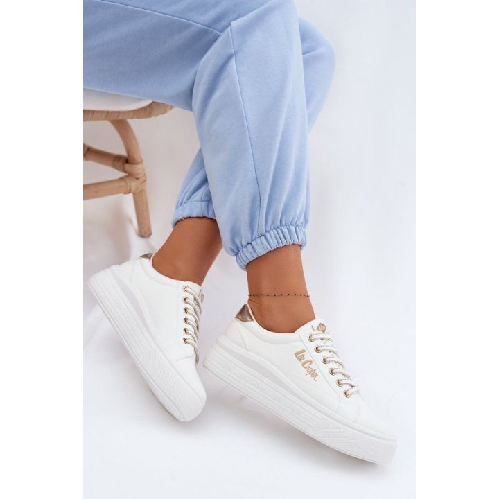Lee Cooper moteriški platforminiai kedai, balti