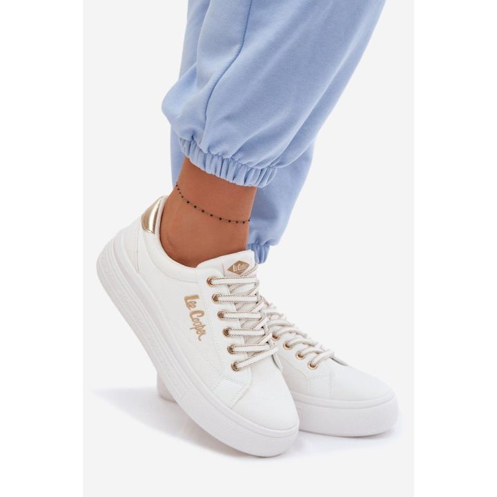 Lee Cooper moteriški platforminiai kedai, balti