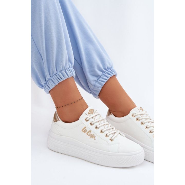 Lee Cooper moteriški platforminiai kedai, balti
