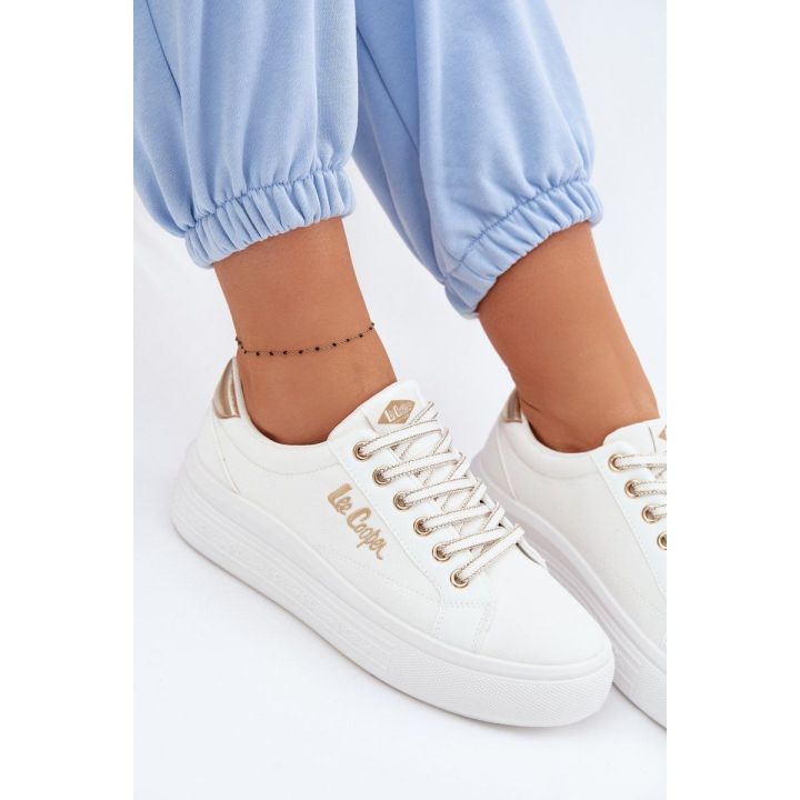 Lee Cooper moteriški platforminiai kedai, balti