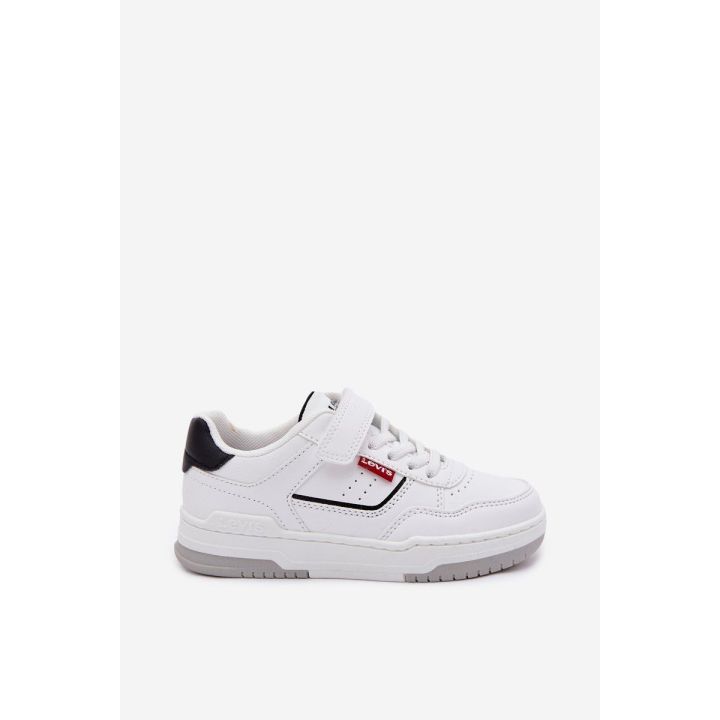 Vaikiški sportbačiai su lipniu užsegimu Levi's, balti