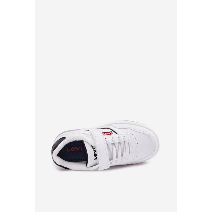 Vaikiški sportbačiai su lipniu užsegimu Levi's, balti