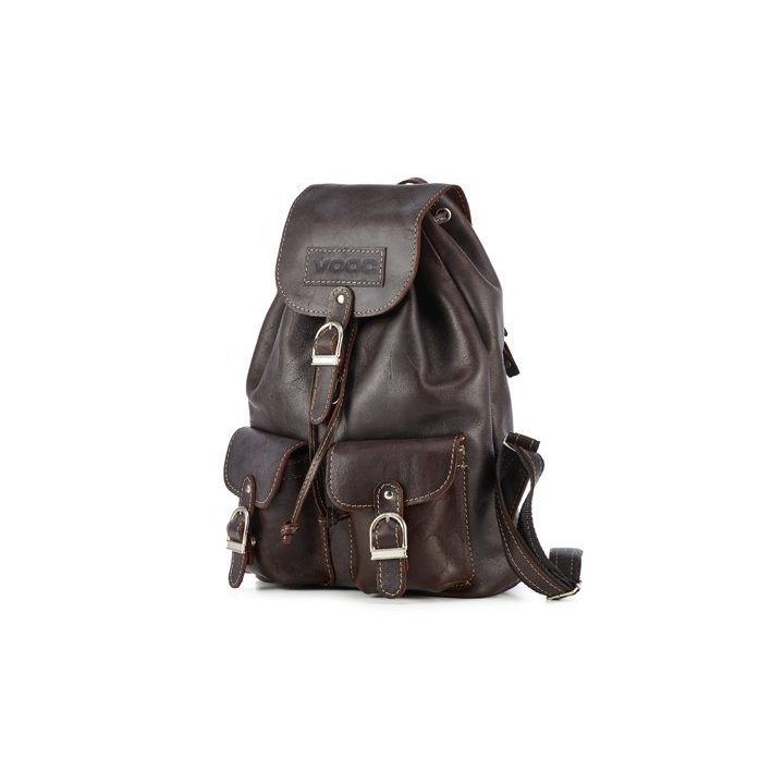 Retro odinė kuprinė ruda