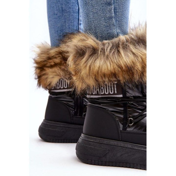 sniego batai su kailiu ant platformos Black Nabilla BSB27903