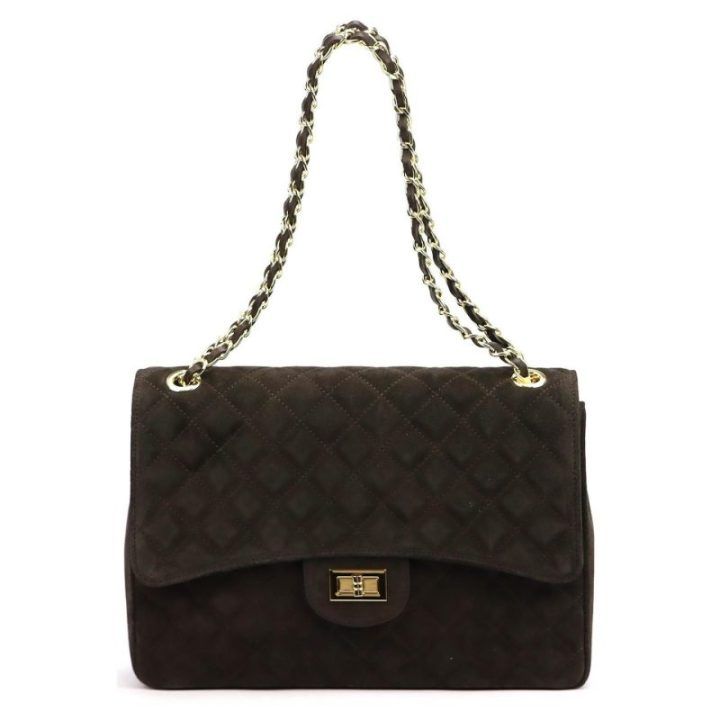 Juoda zomšinė rankinė per petį Camilla