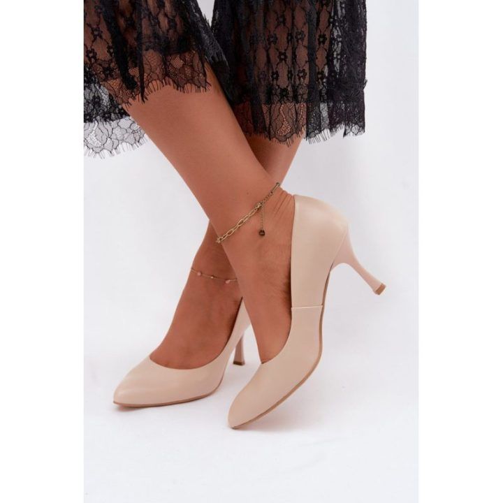Smėlio spalvos aukštakulniai bateliai Step in style