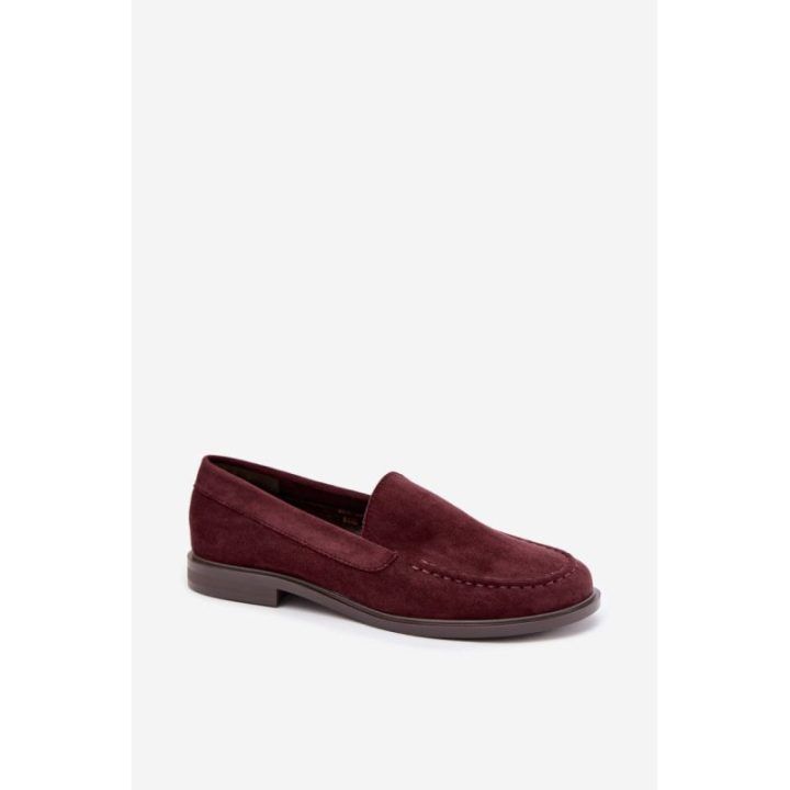 Bordo spalvos mokasinai Step in style