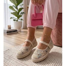 Moteriškos espadrilės su siuvinėtomis gėlėmis Lucille