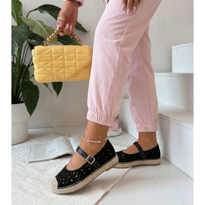 Moteriškos juodos espadrilės ant platformos Paulette
