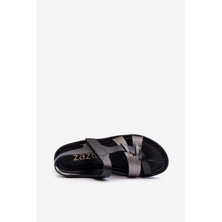 Moteriški odiniai platforminiai sandalai Black