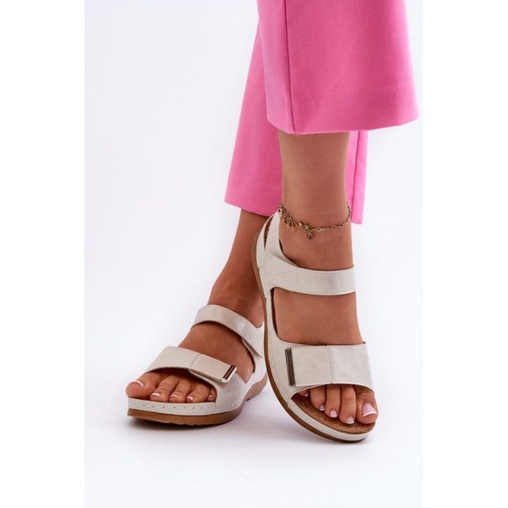 Patogios moteriški sandalai su Velcro Silver Iphiope