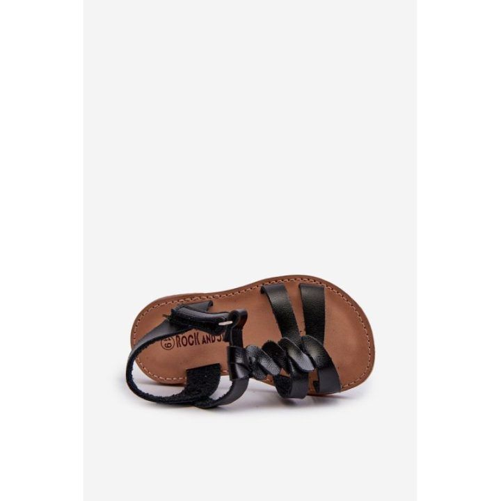 Vaikiški Sarniema sandalai su Velcro užsegimu, juodi