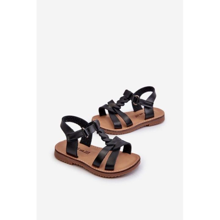 Vaikiški Sarniema sandalai su Velcro užsegimu, juodi