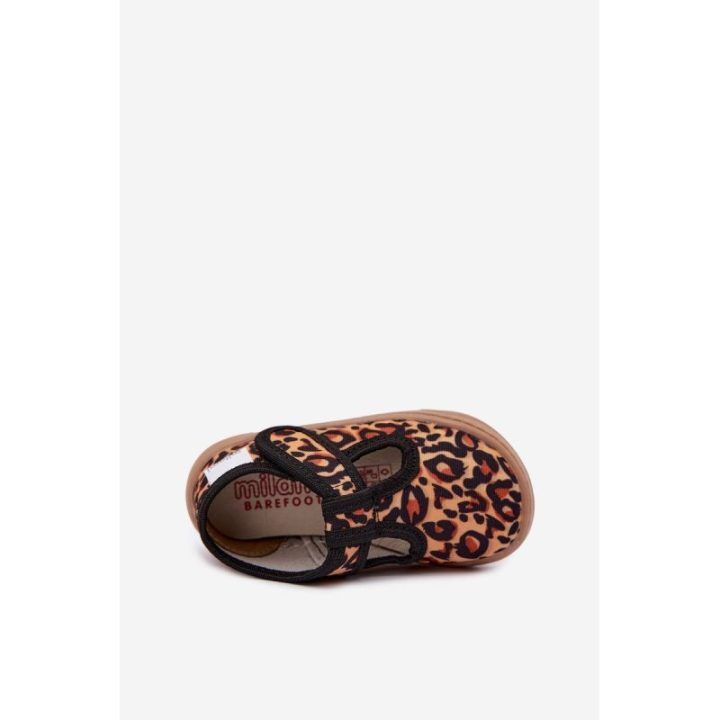 Mergaitiškos barefoot šlepetės su lipduku, juodos