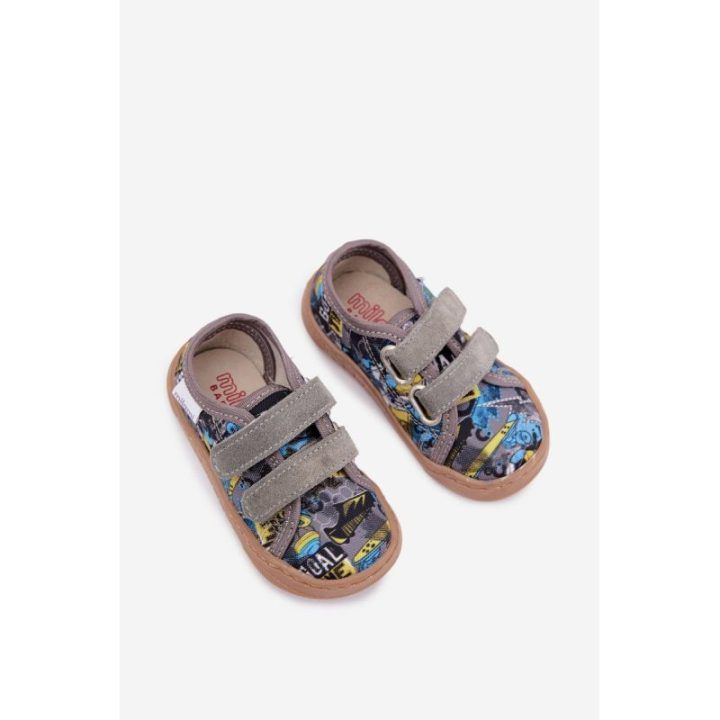 Vaikiškos barefoot šlepetės berniukams Milami, pilkos