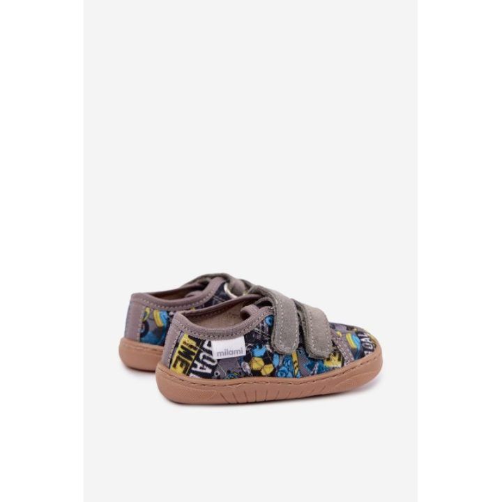 Vaikiškos barefoot šlepetės berniukams Milami, pilkos