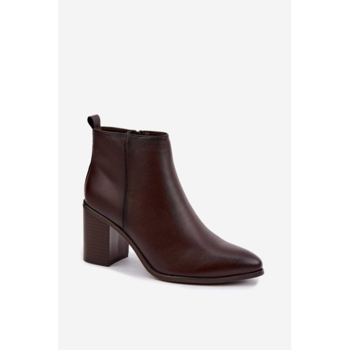 Tamsiai rudi aulinukai su kulnu Step in style