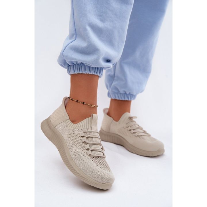 Moteriški sportiniai slip-on bateliai, smėlio ir alyvuogių spalvos