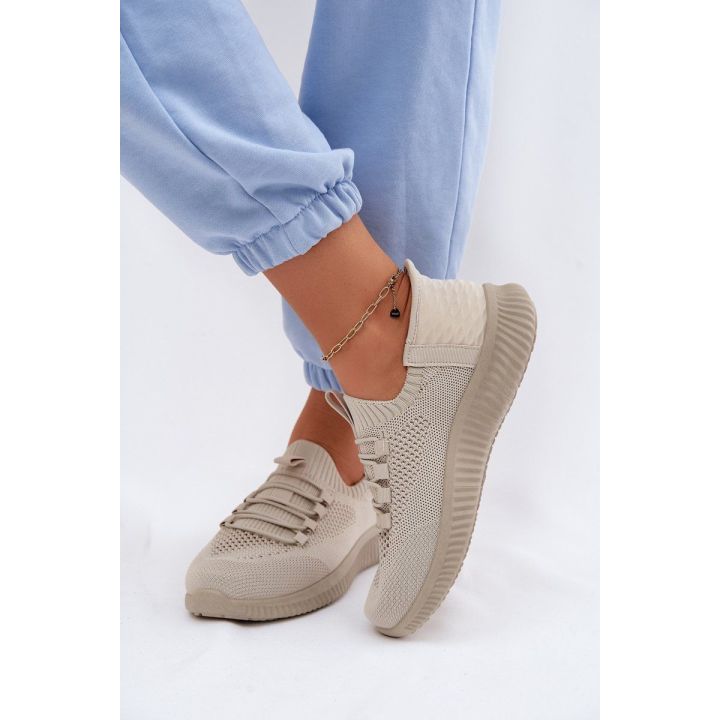 Moteriški sportiniai slip-on bateliai, smėlio ir alyvuogių spalvos