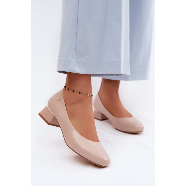 Step in style aukštakulniai bateliai iš odos imitacijos