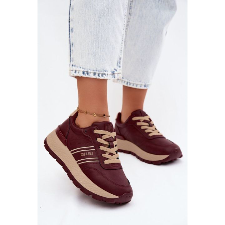 Moteriški platforminiai sportbačiai Big Star UU274041 Burgundy