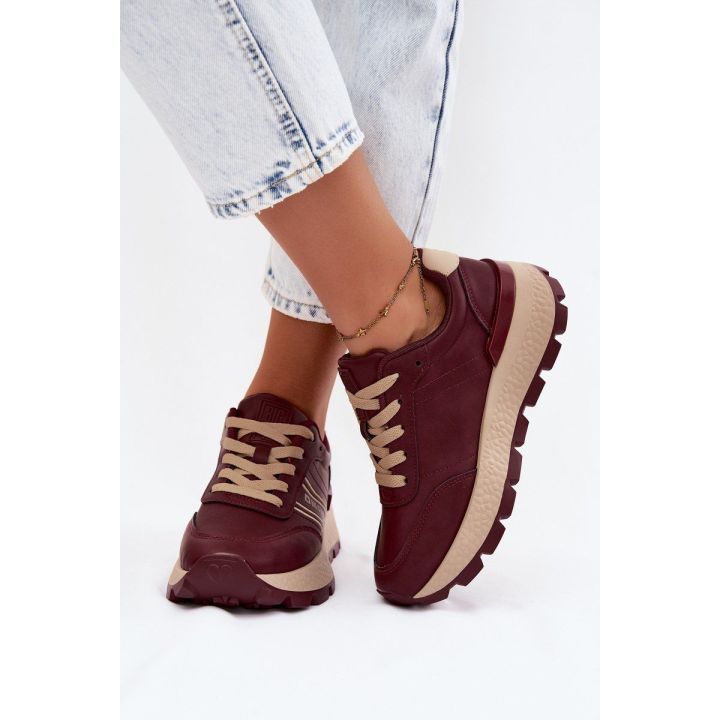 Moteriški platforminiai sportbačiai Big Star UU274041 Burgundy