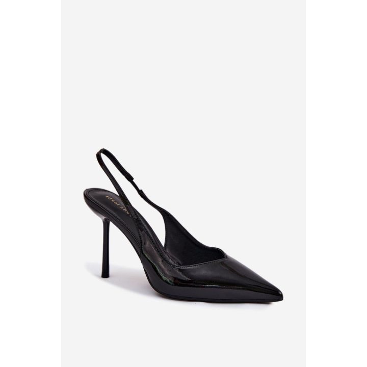 Aukštakulniai bateliai iš lakinės odos imitacijos Step in style